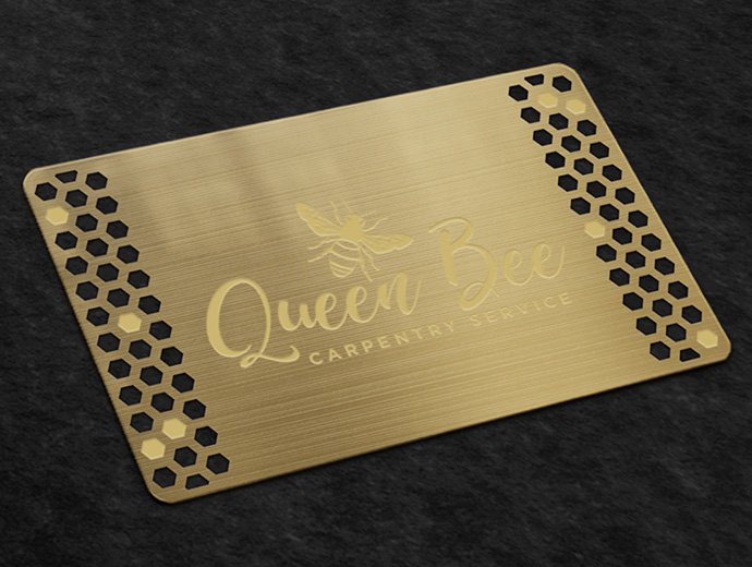 Gold plated metallic Business Card