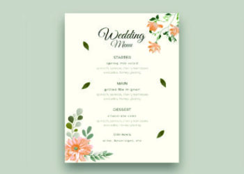 Wedding Program & Food Menu