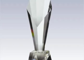 Corporate Crystal Glass Trophy