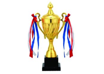 Customized Metal Award Trophy Cups with ribbons