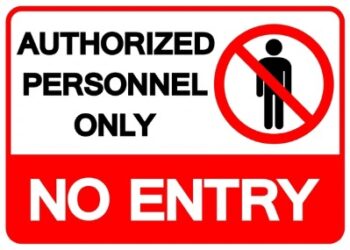 Authorized Personnel Only Sign