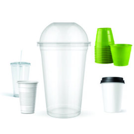 Printed Plastic Cups with Covers